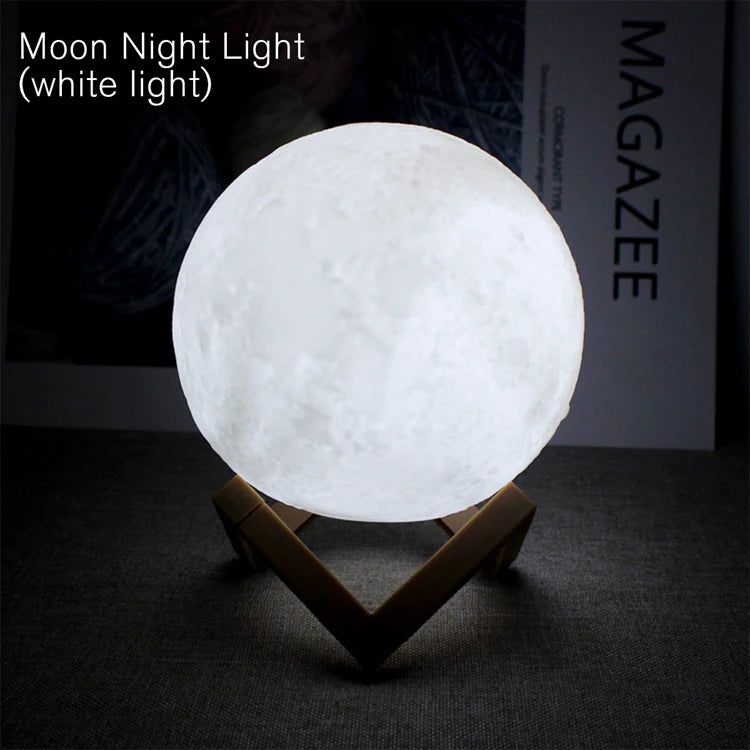 Lámpara Luna LED con base