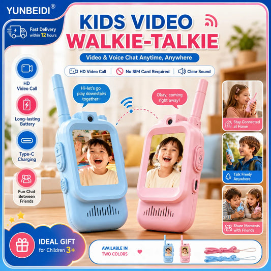 Walkie talkies con video para niños (par)