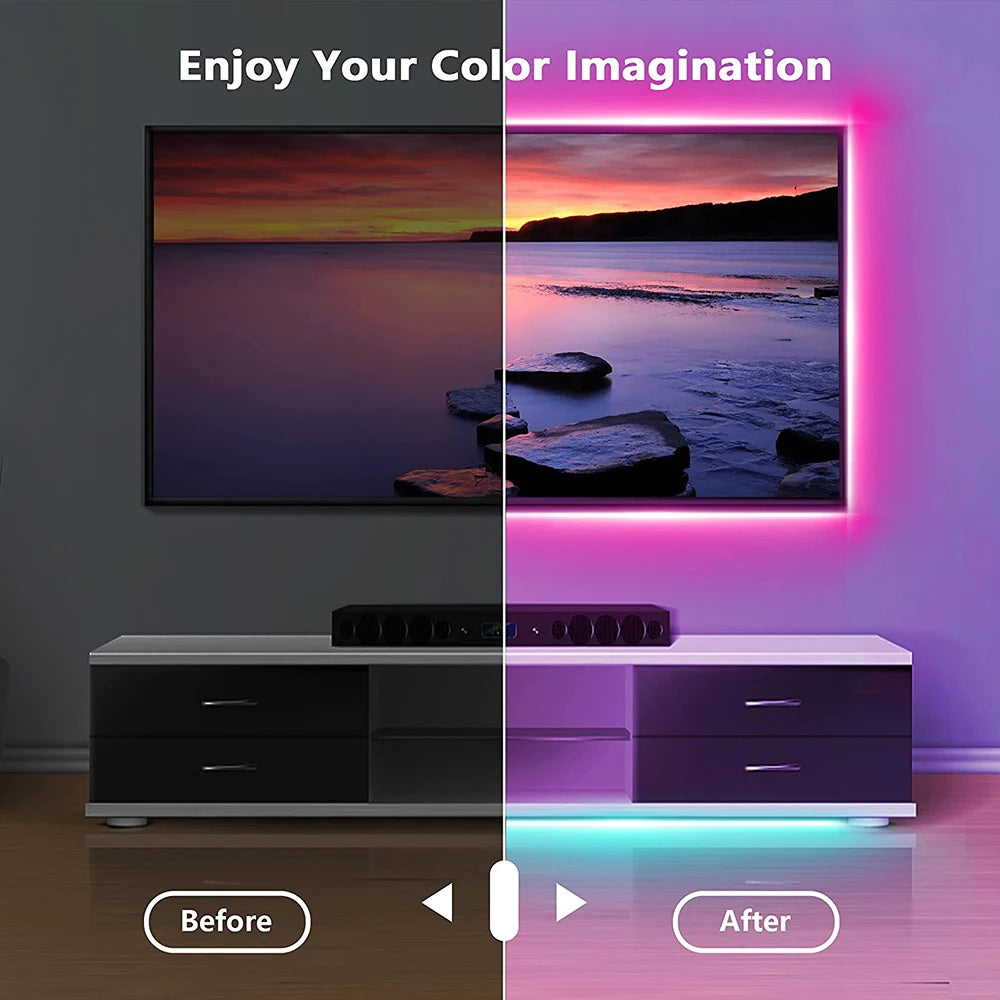 Tira de luces LED RGB con Bluetooth y control