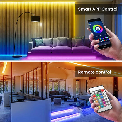Tira de luces LED RGB con Bluetooth y control