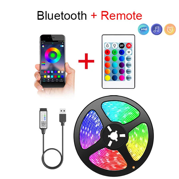 Tira de luces LED RGB con Bluetooth y control