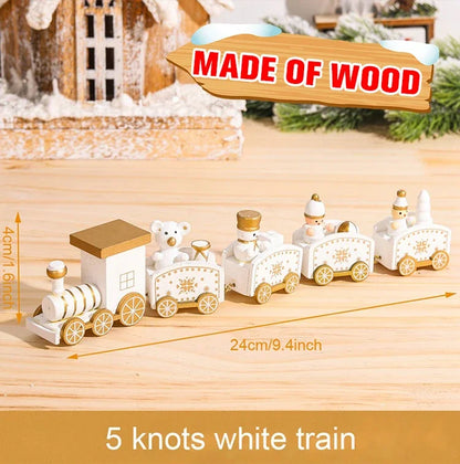 Trencito navideño de madera