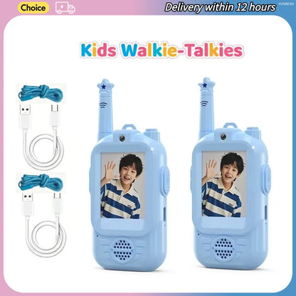 Walkie talkies con video para niños (par)