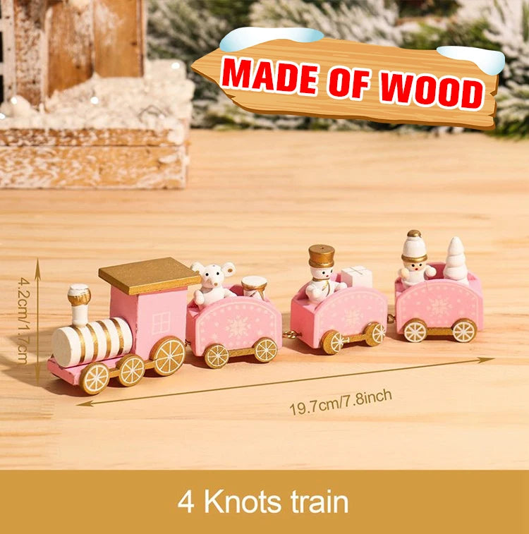 Trencito navideño de madera