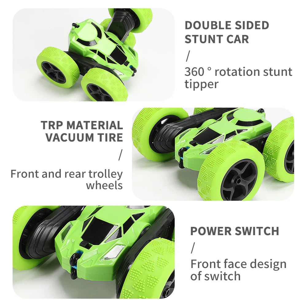 Carro de control remoto acrobático doble cara