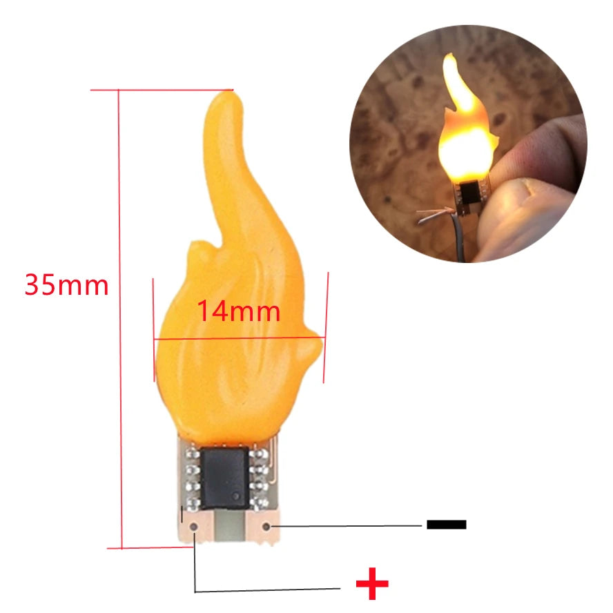 Vela LED de vidrio con llama simulada
