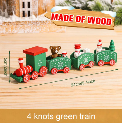 Trencito navideño de madera