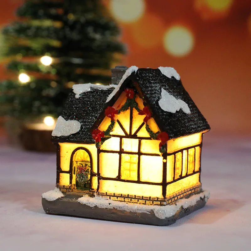 Mini casitas navideñas con luz LED