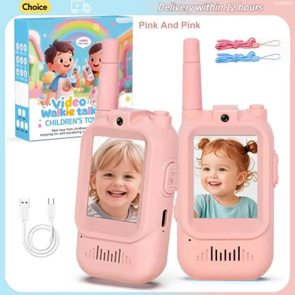 Walkie talkies con video para niños (par)