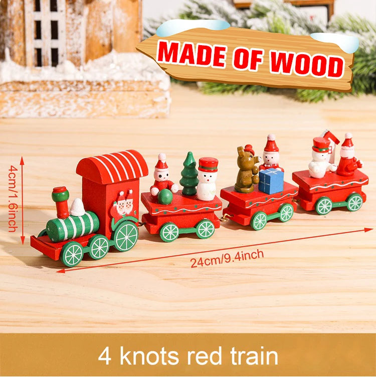 Trencito navideño de madera