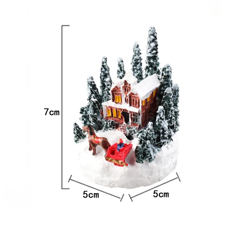 Mini casitas navideñas con luz LED