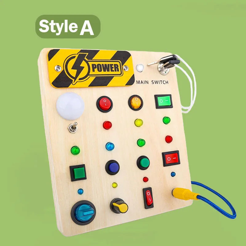 Tablero Montessori de actividades (busy board)