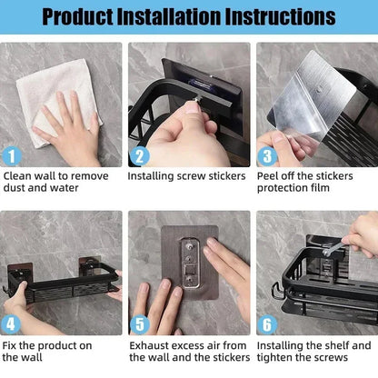 Repisa de aluminio para baño y cocina