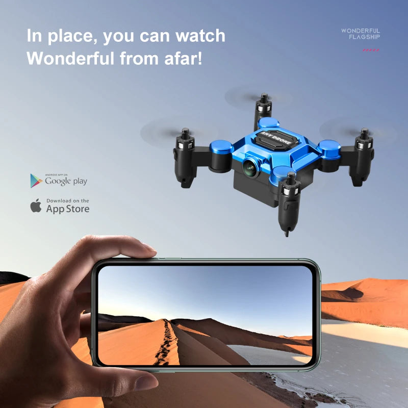 Mini dron plegable con cámara