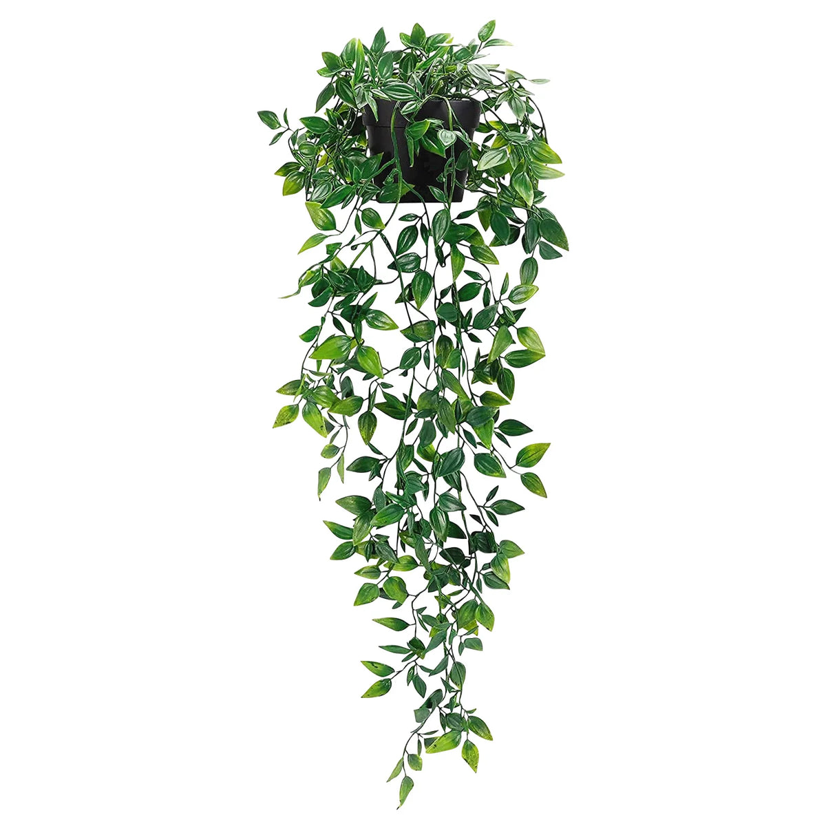 Planta colgante artificial con maceta