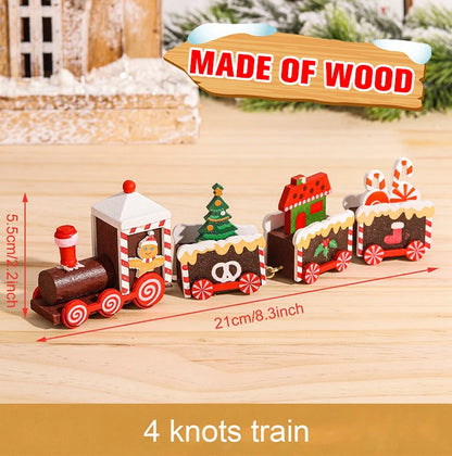 Trencito navideño de madera