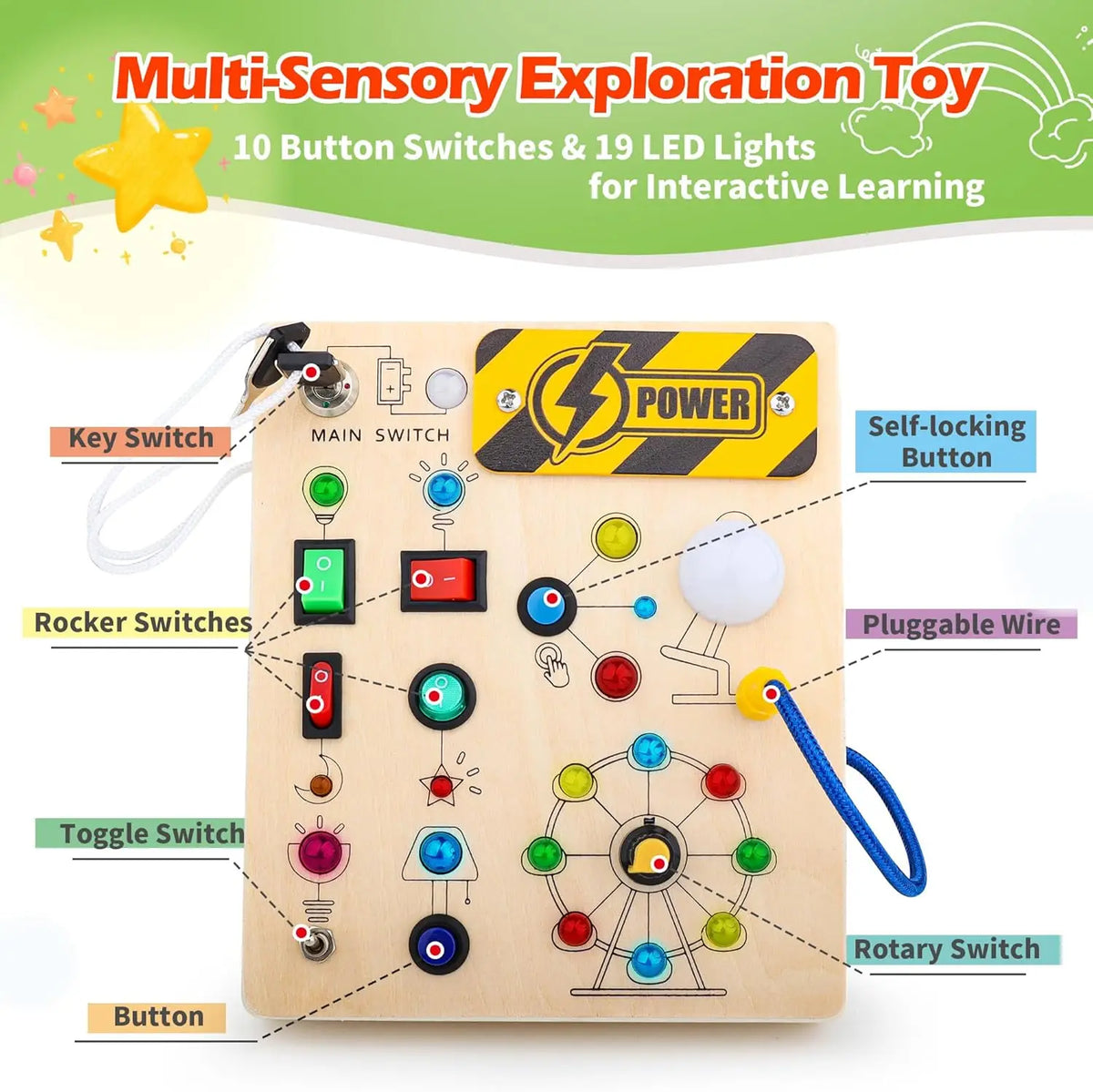 Tablero Montessori de actividades (busy board)