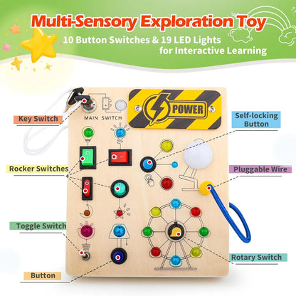 Tablero Montessori de actividades (busy board)