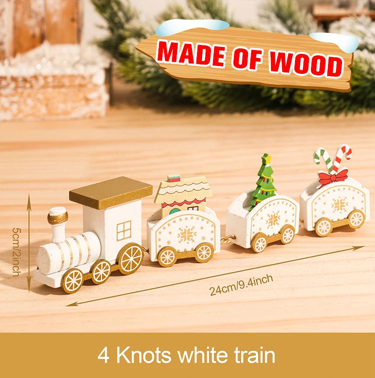 Trencito navideño de madera