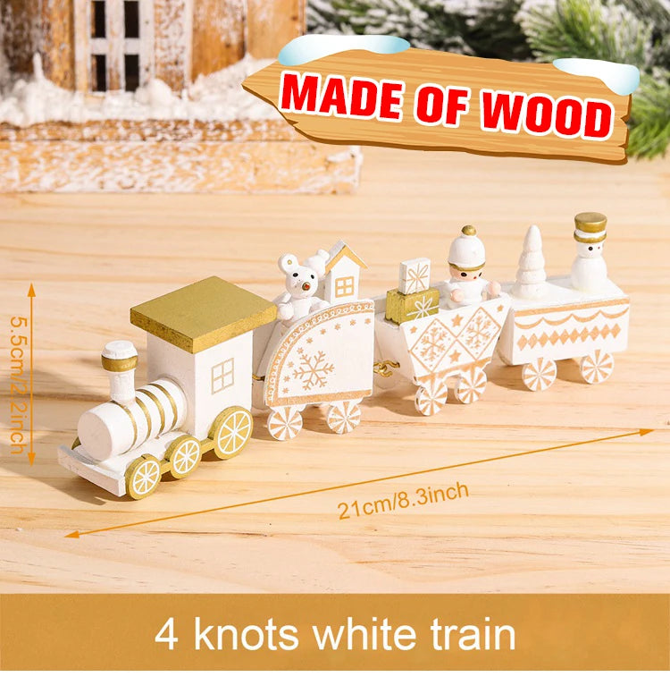 Trencito navideño de madera