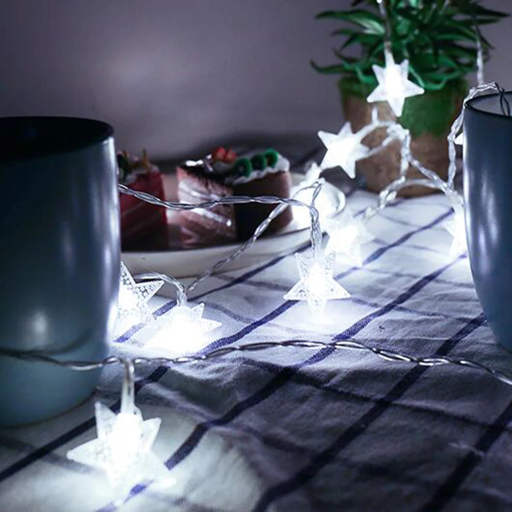 Guirnalda de estrellas LED navideña