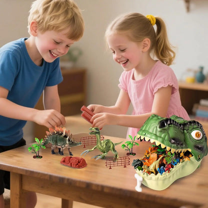 Set de 46 dinosaurios con caja