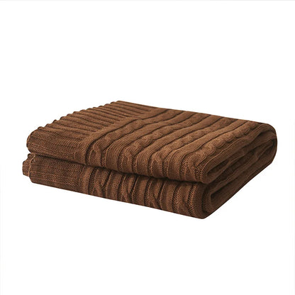 Cobija tejida de algodón para sillón o cama