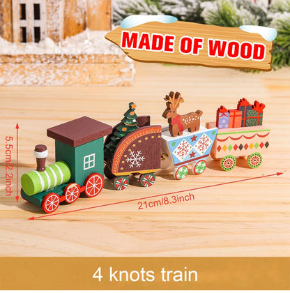 Trencito navideño de madera