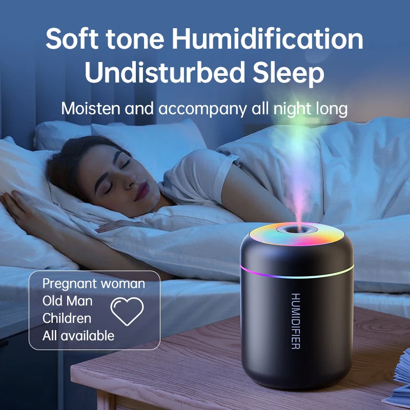 Mini humidificador difusor de aromas con luz LED