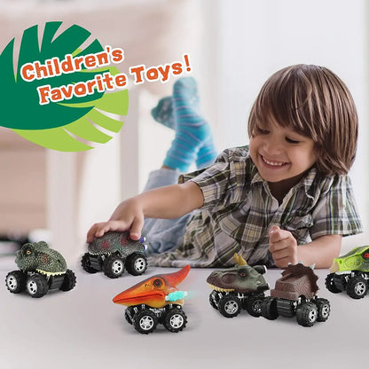 Carritos dinosaurio de fricción (monster trucks)