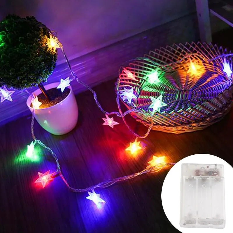 Guirnalda de estrellas LED navideña