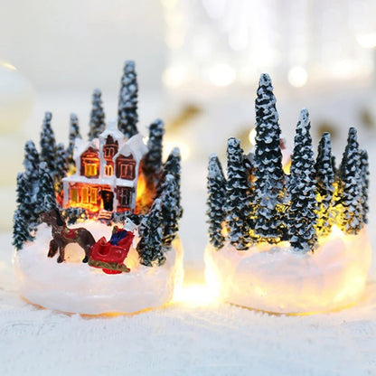 Mini casitas navideñas con luz LED