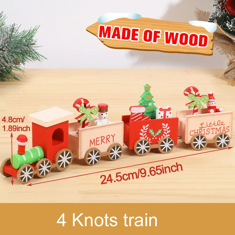 Trencito navideño de madera