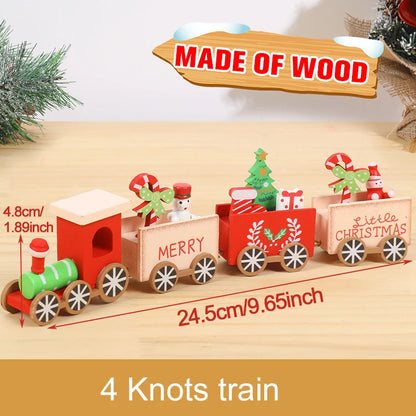 Trencito navideño de madera