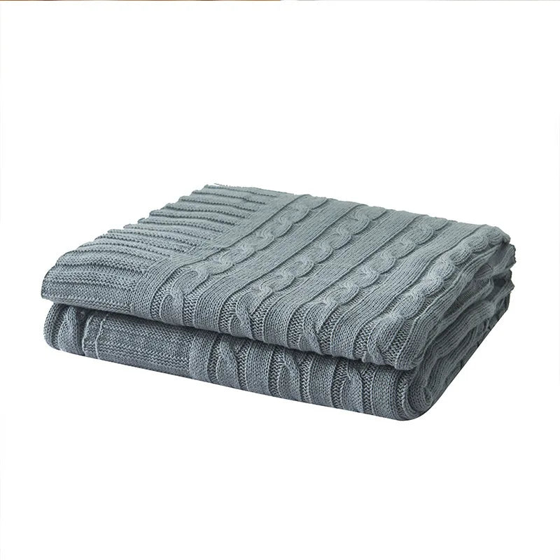 Cobija tejida de algodón para sillón o cama