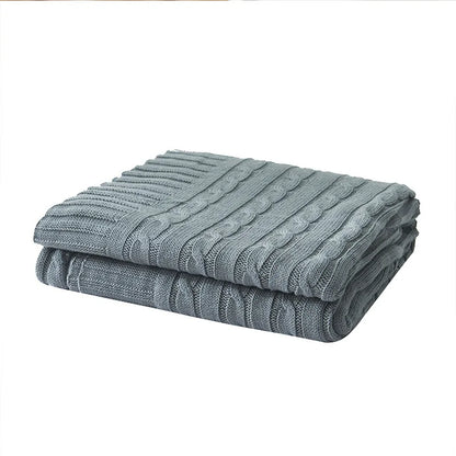 Cobija tejida de algodón para sillón o cama