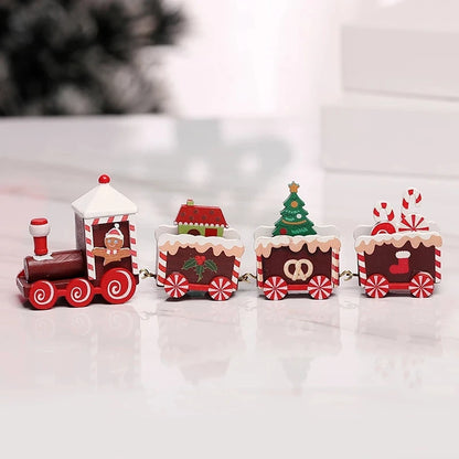 Trencito navideño de madera