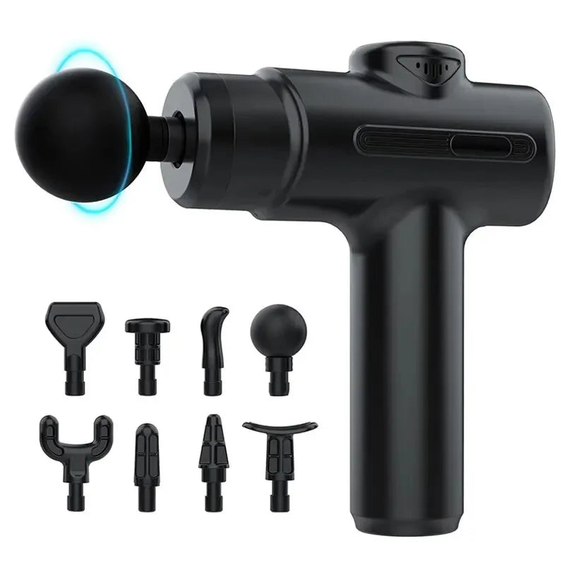 Pistola de masaje muscular (8 cabezales)