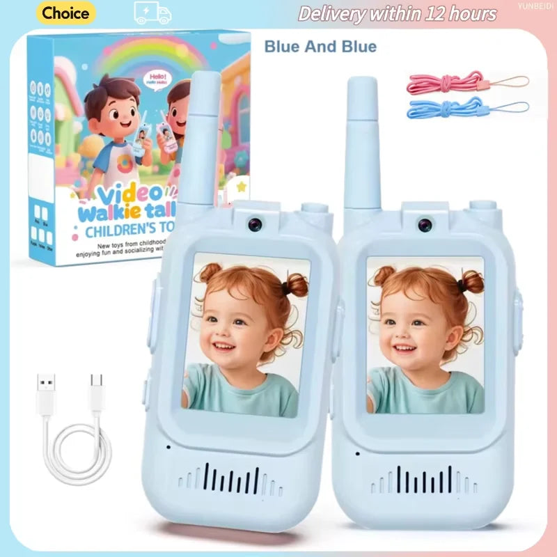 Walkie talkies con video para niños (par)