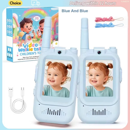 Walkie talkies con video para niños (par)