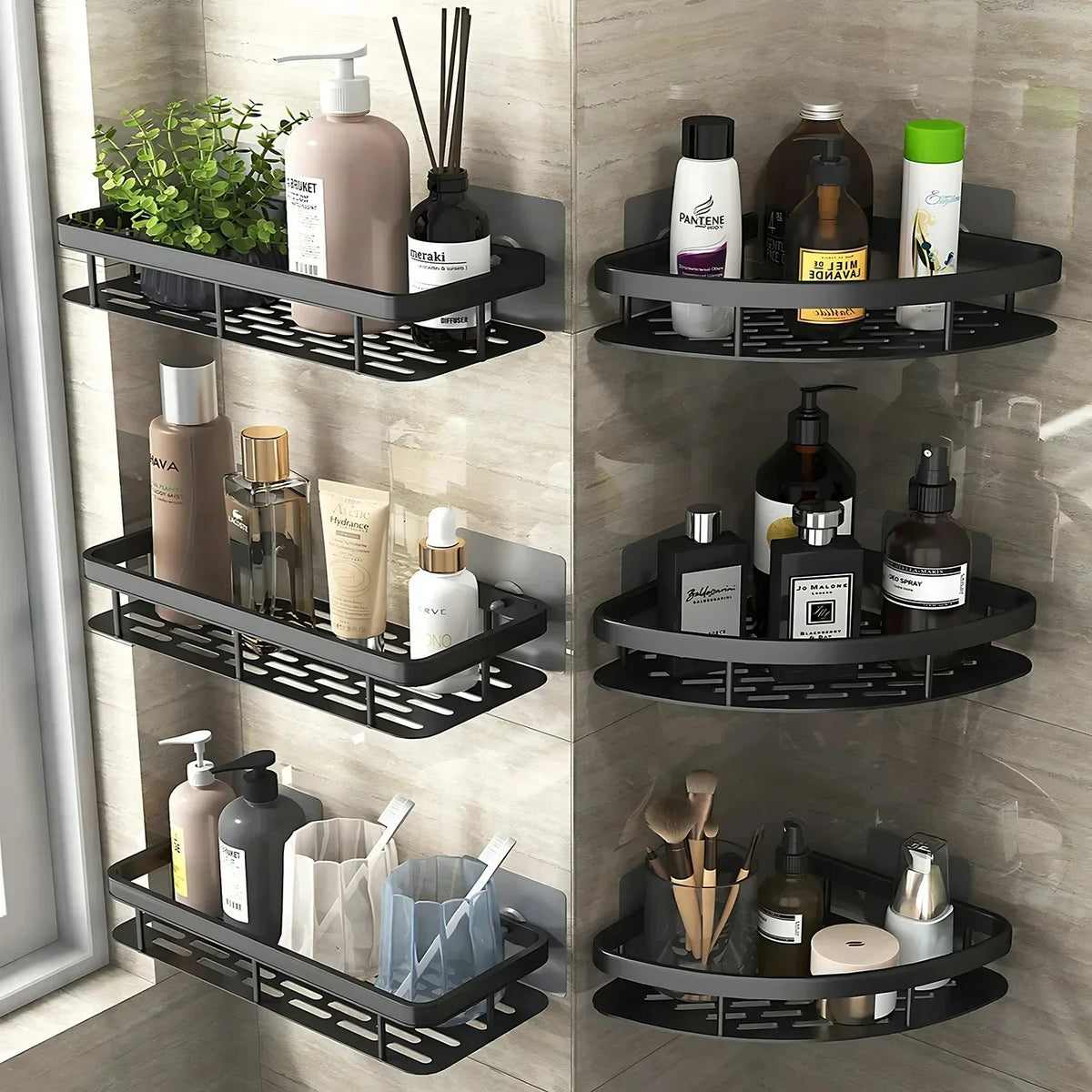 Repisa de aluminio para baño y cocina