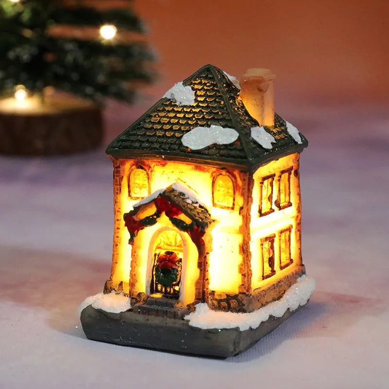 Mini casitas navideñas con luz LED