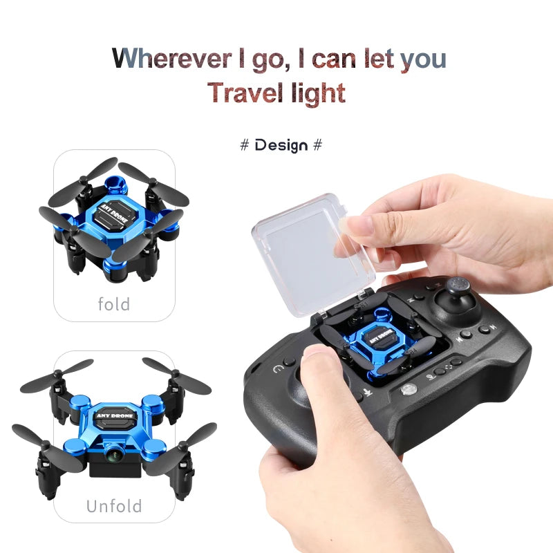 Mini dron plegable con cámara