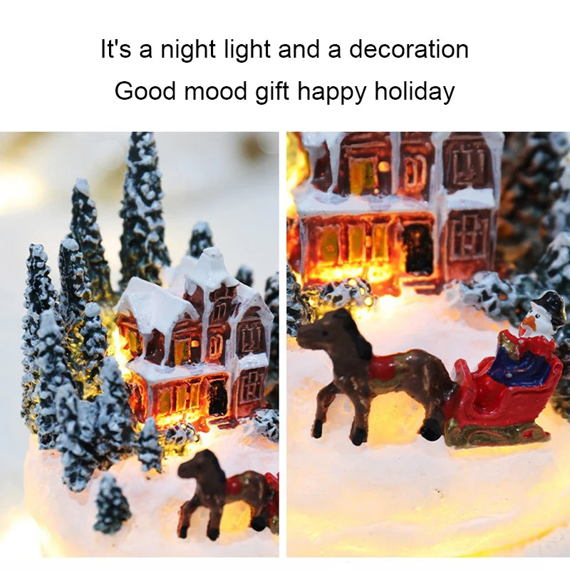 Mini casitas navideñas con luz LED