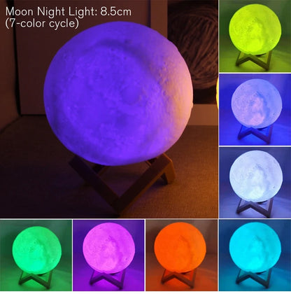 Lámpara Luna LED con base