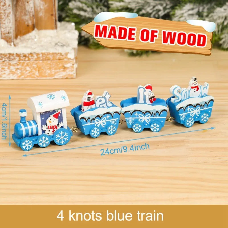 Trencito navideño de madera