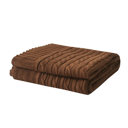 Cobija tejida de algodón para sillón o cama