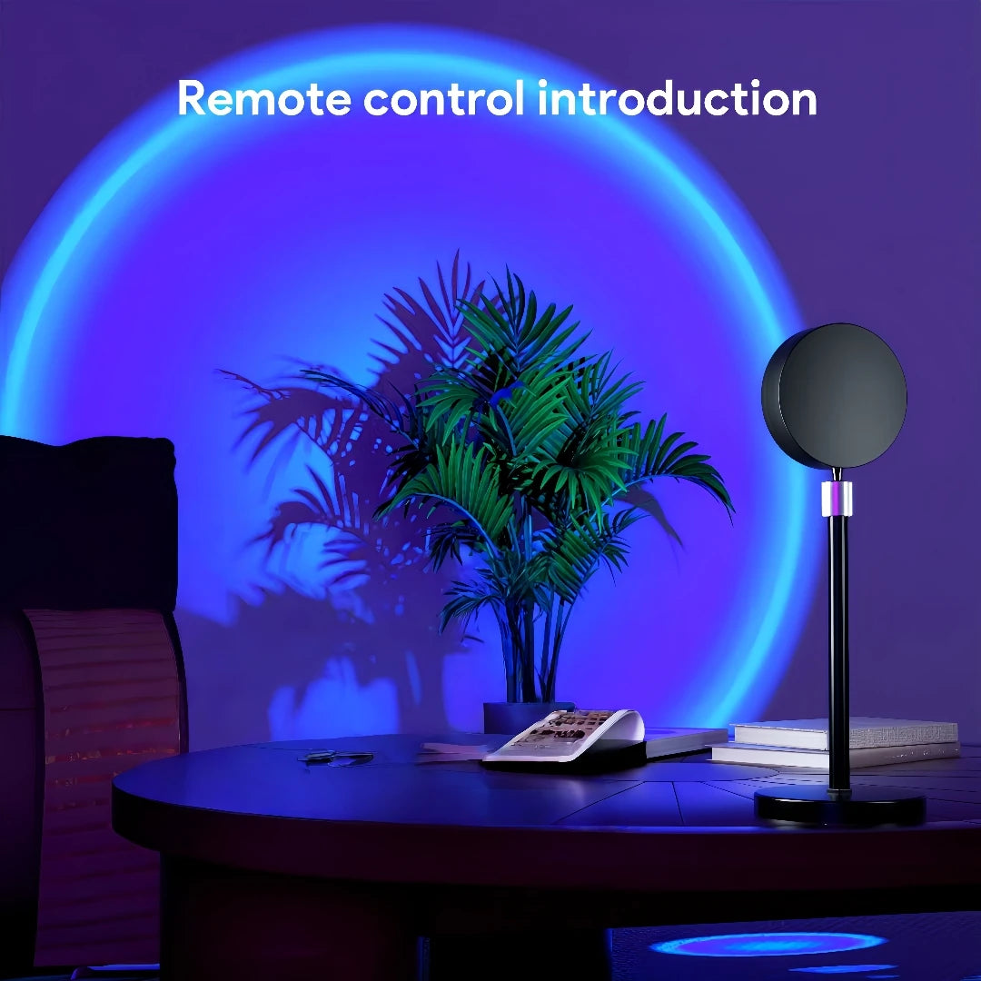 Lámpara atardecer LED de 16 colores con control