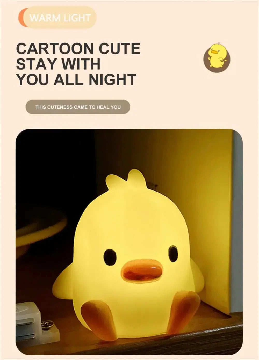 Lamparita de patito para niños