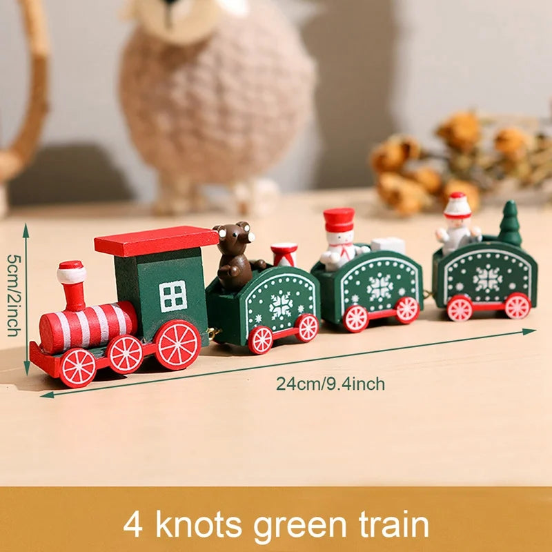 Trencito navideño de madera